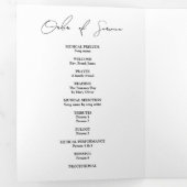 Modern Elegant 7 Photo Trifold Funeral Program 三つ折りプログラム (内部最初)