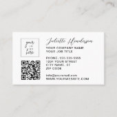 Modern Elegant All-in-one Logo QR Photo 名刺 (正面)