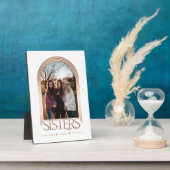 Modern Elegant Arch Frame Sisters Photo Keepsake フォトプラーク (側面)