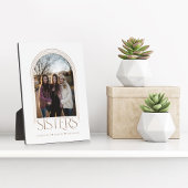 Modern Elegant Arch Frame Sisters Photo Keepsake フォトプラーク