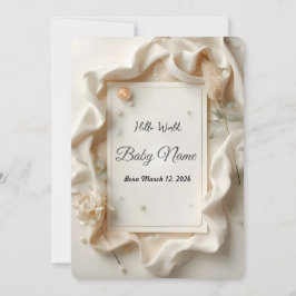 Modern Elegant Baby Announcement Card シーズンカード