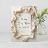 Modern Elegant Baby Announcement Card シーズンカード (スタンド正面)