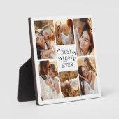 Modern Elegant Best Mom Ever Custom Family Photo フォトプラーク (正面)