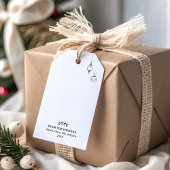 Modern Elegant Black and Gold Family Photo ギフトタグ