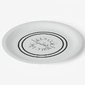 Modern elegant black bold typography Grad party ペーパープレート (アングル)