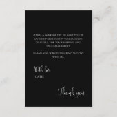 Modern elegant black bold typography Graduation サンキューカード (裏面)