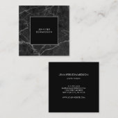 Modern elegant black marble professional スクエア名刺 (正面/裏面)