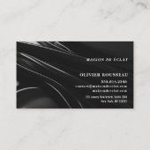 Modern Elegant Black Metallic3 Master Stylist 名刺 (裏面)
