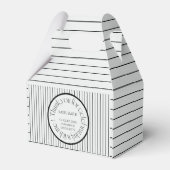 Modern elegant black stripe & bold typography grad フェイバーボックス (裏面サイド)