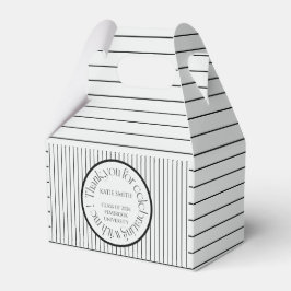 Modern elegant black stripe & bold typography grad フェイバーボックス