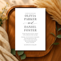 Modern Elegant Black & White Minimalist Wedding