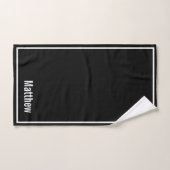 Modern Elegant Black &white Monogram  バスタオルセット (ハンドタオル)