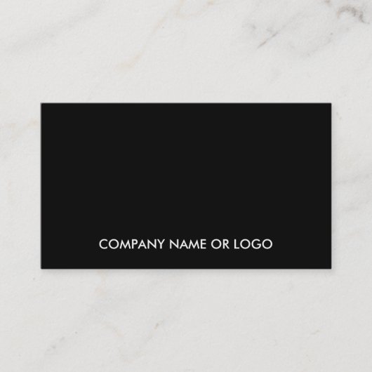 Modern Elegant Black White Simple Company 名刺 (正面)