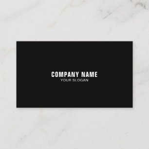 Modern Elegant Black White Simple Company 名刺