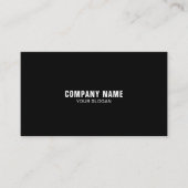 Modern Elegant Black White Simple Company 名刺 (正面)