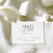 Modern Elegant Black & White Wedding RSVP Card