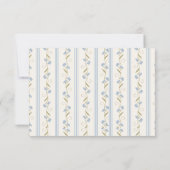 Modern Elegant Blue Floral Flat Note Card ノートカード (裏面)