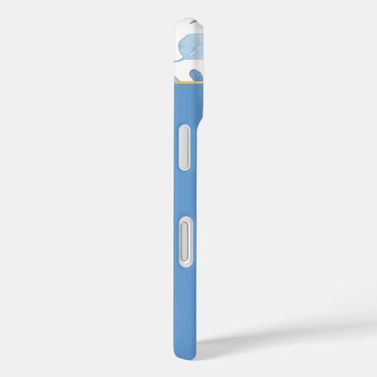 Modern Elegant Blue Floral Pattern  Case-Mate iPhoneケース (裏面 / 右)