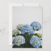 Modern Elegant Blue Hydrangea Bridal Shower 招待状 (裏面)