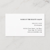 Modern Elegant Bold Black&White Hair Stylist 名刺 (裏面)