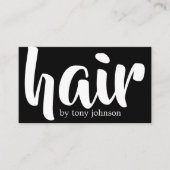 Modern Elegant Bold Black&White Hair Stylist 名刺 (正面)