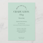 Modern elegant bold typescript dark green grad 招待状 (裏面)