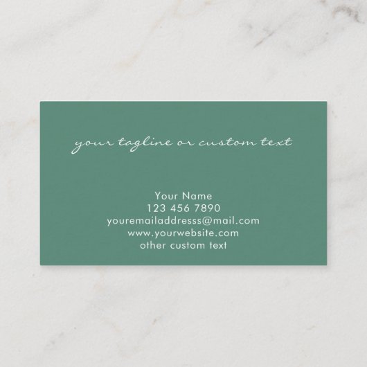 Modern Elegant Botanical Green Beauty Professional 名刺 (裏面)