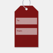 Modern Elegant Burgundy Green Christmas ギフトタグ (裏面)