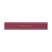 Modern Elegant Burgundy Wedding 招待状ベリーバンド (フラット)