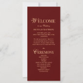 Modern Elegant Burgundy Wedding Program (正面)