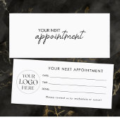Modern Elegant Business Logo Appointment Card