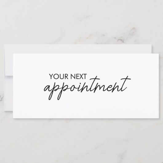 Modern Elegant Business Logo Appointment Card (正面)