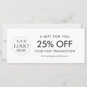 Modern Elegant Business Logo Discount Card (裏面)