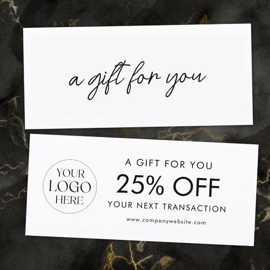 Modern Elegant Business Logo Discount Card