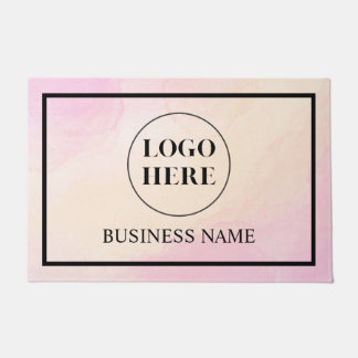 Modern Elegant Business Logo Doormat ドアマット