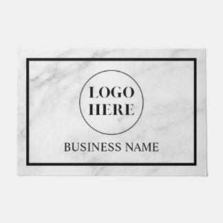 Modern Elegant Business Logo Doormat ドアマット