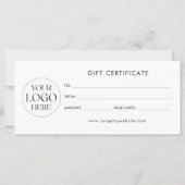 Modern Elegant Business Logo Gift Certificate (裏面)