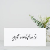 Modern Elegant Business Logo Gift Certificate (スタンド正面)
