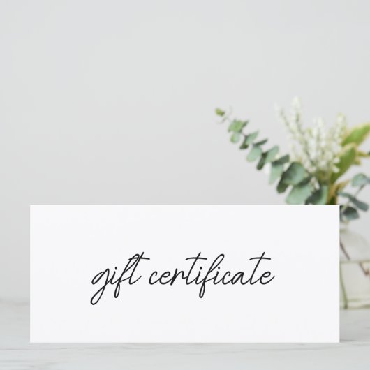 Modern Elegant Business Logo Gift Certificate (スタンド正面)