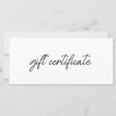 Modern Elegant Business Logo Gift Certificate (正面)