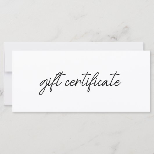 Modern Elegant Business Logo Gift Certificate (正面)