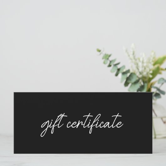 Modern Elegant Business Logo Gift Certificate (スタンド正面)