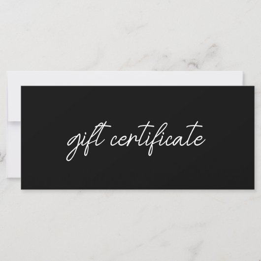 Modern Elegant Business Logo Gift Certificate (正面)