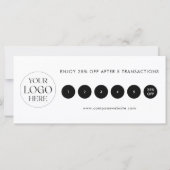 Modern Elegant Business Logo Loyalty Card (裏面)