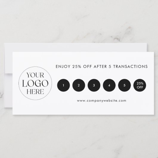 Modern Elegant Business Logo Loyalty Card (裏面)