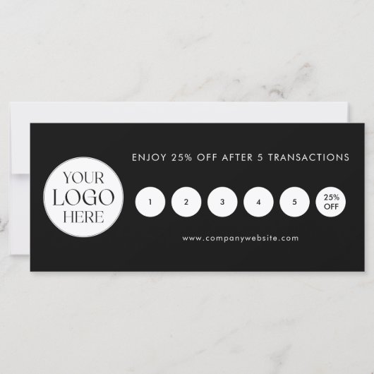 Modern Elegant Business Logo Loyalty Card (裏面)