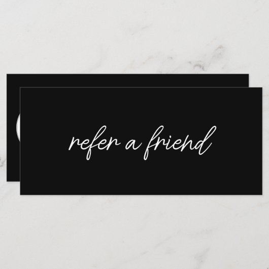 Modern Elegant Business Logo Referral Card (正面/裏面)