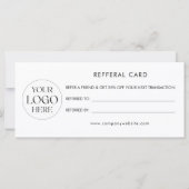 Modern Elegant Business Logo Referral Card (裏面)