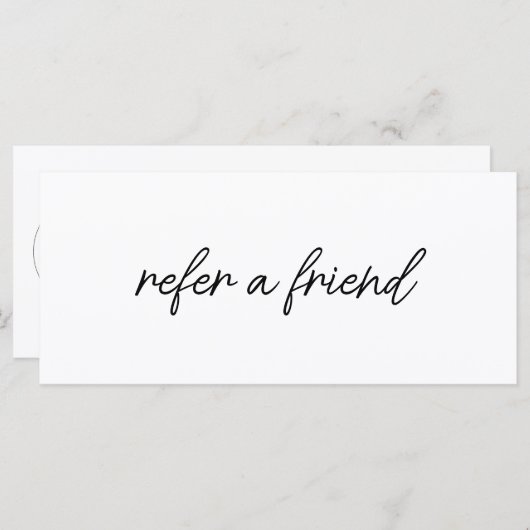 Modern Elegant Business Logo Referral Card (正面/裏面)