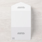 Modern Elegant Calligraphy Photo Overlay Wedding オールインワン招待状 (外側)